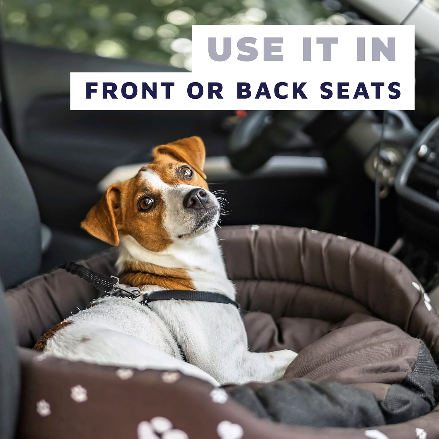 Set of 2 Durable Dog Car Seat Belts – Adjustable, Safe, & Comfortable Travel Solution