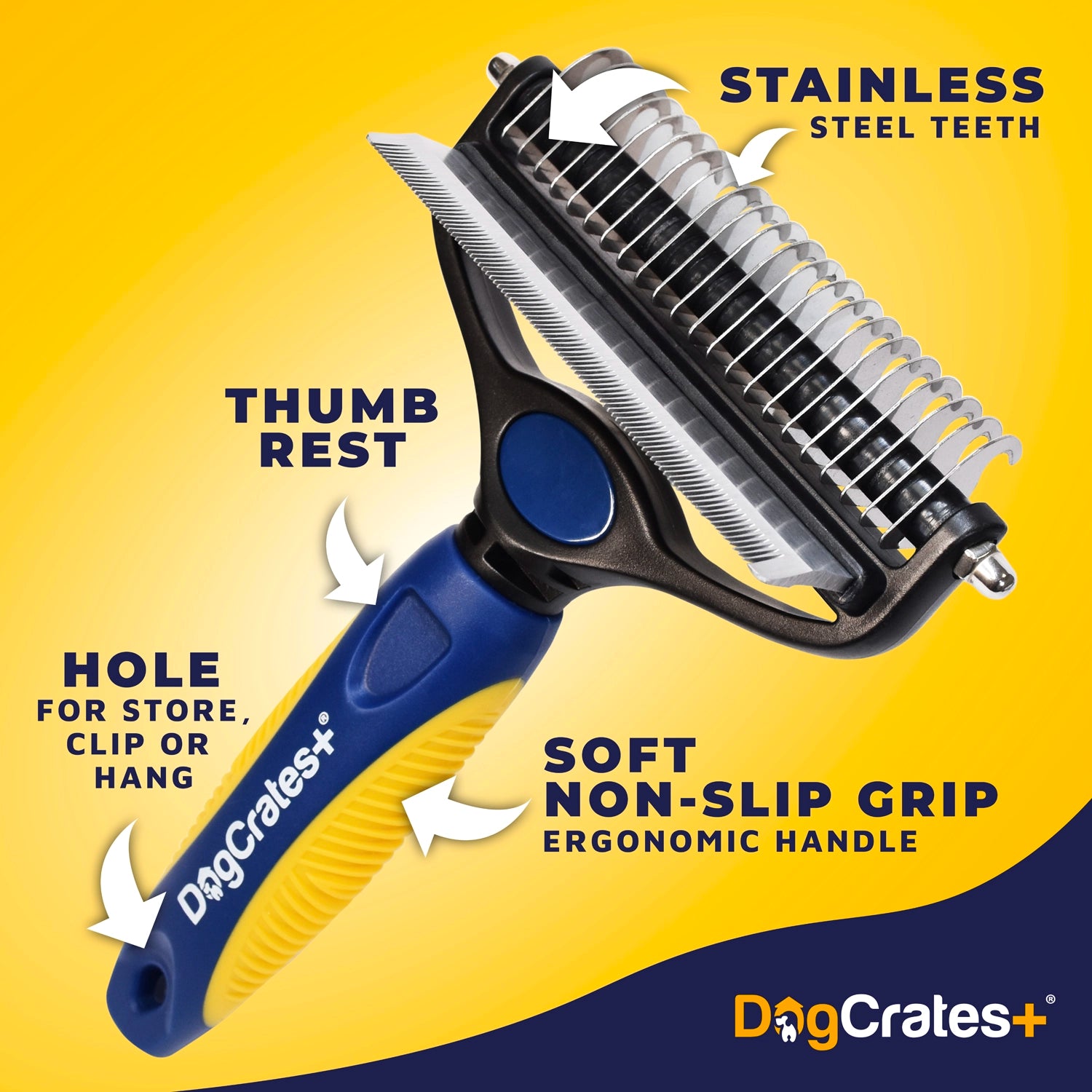 Professional Dual Dog Brush Bundle for Grooming, Deshedding, Dematting