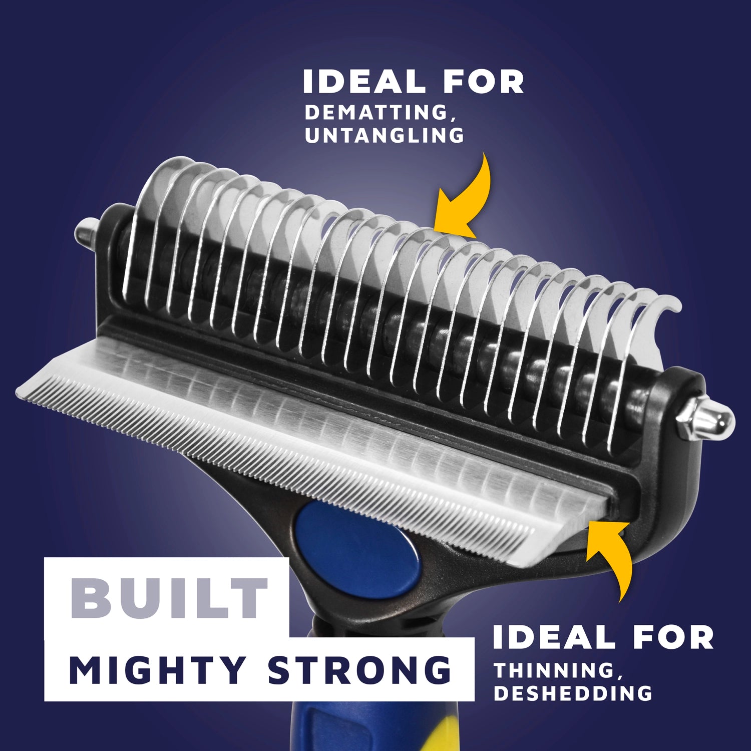 Dual Dog Grooming Brush – Deshedding, Dematting & Undercoat Care