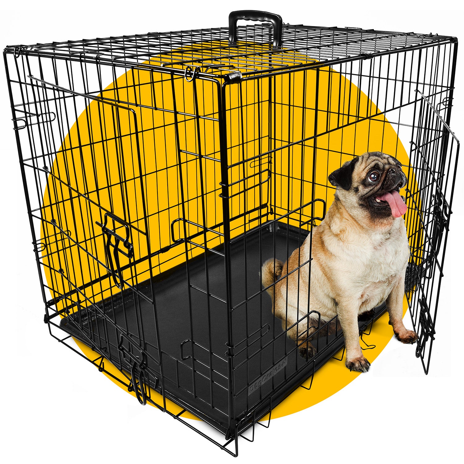 Durable Foldable Dog Crate – Easy Assembly & Dual-Door Access