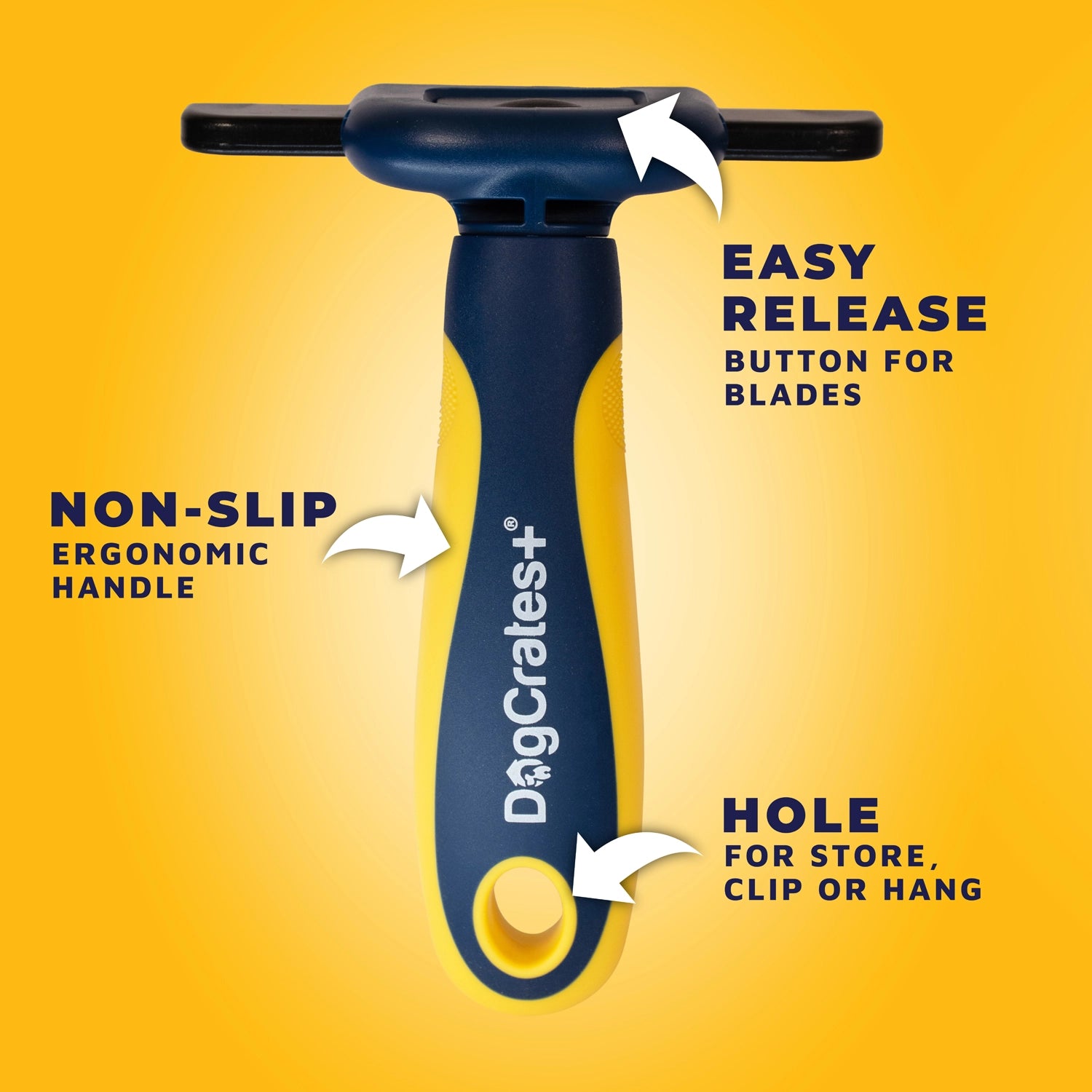 Dog Deshedding Tool – Stainless Steel & Removable Blade