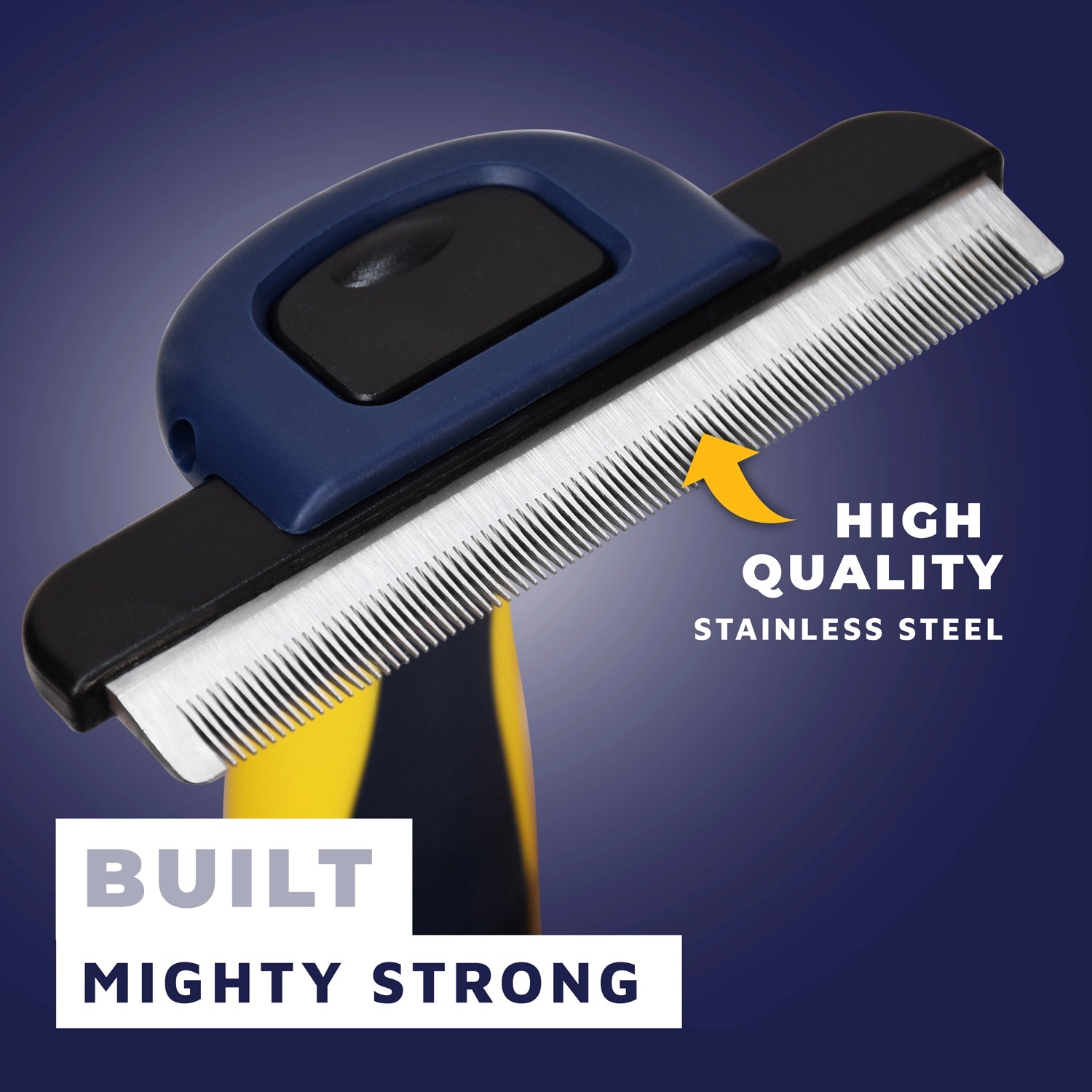 Dog Deshedding Tool – Stainless Steel & Removable Blade