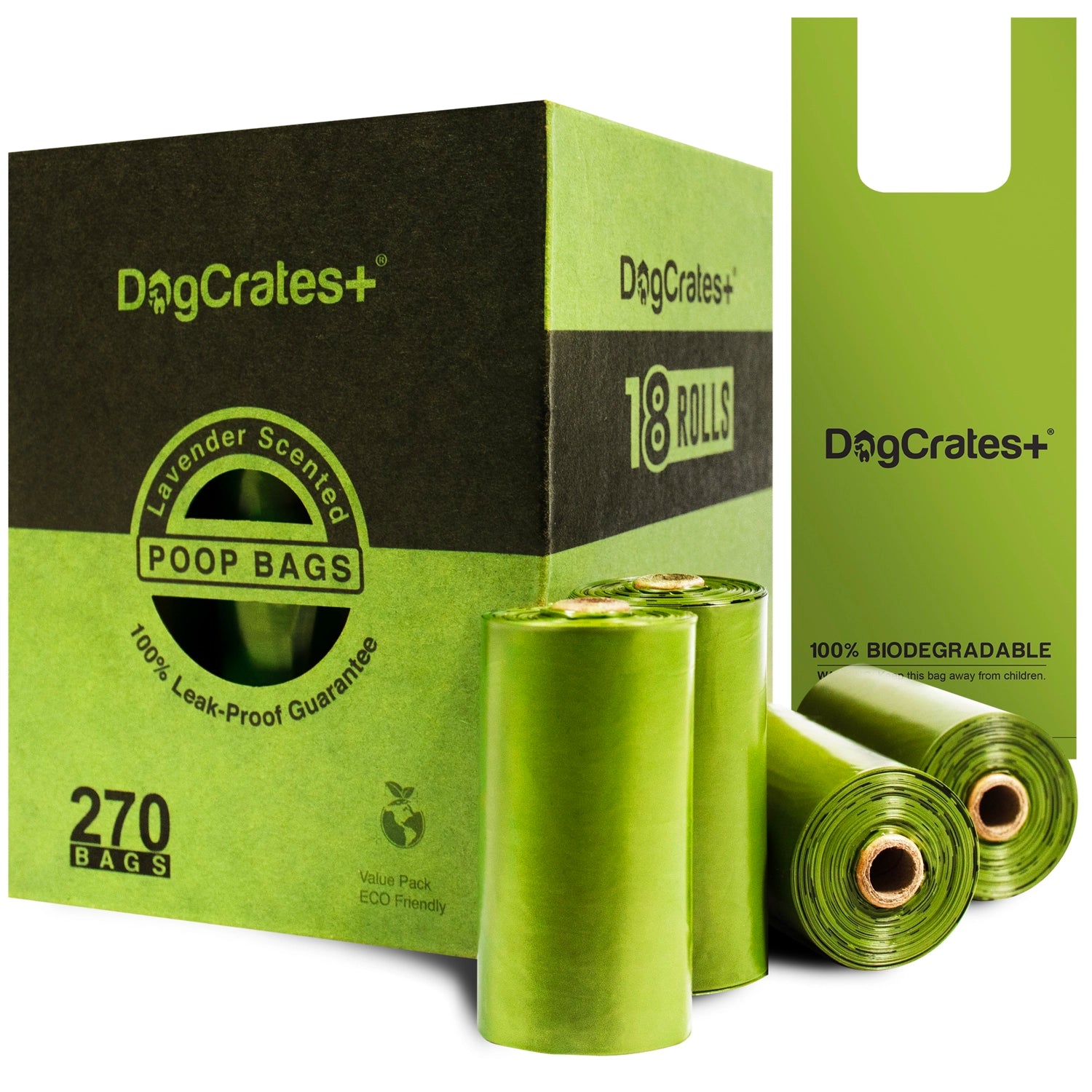 270 Dog Poop Bags with Tie Handles – Leak-Proof, Lavender Scent