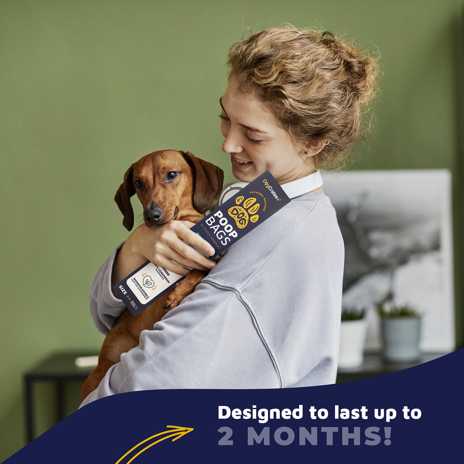 150 Dog Poop Bags with Tie Handles – Leak-Proof, Lavender Scent