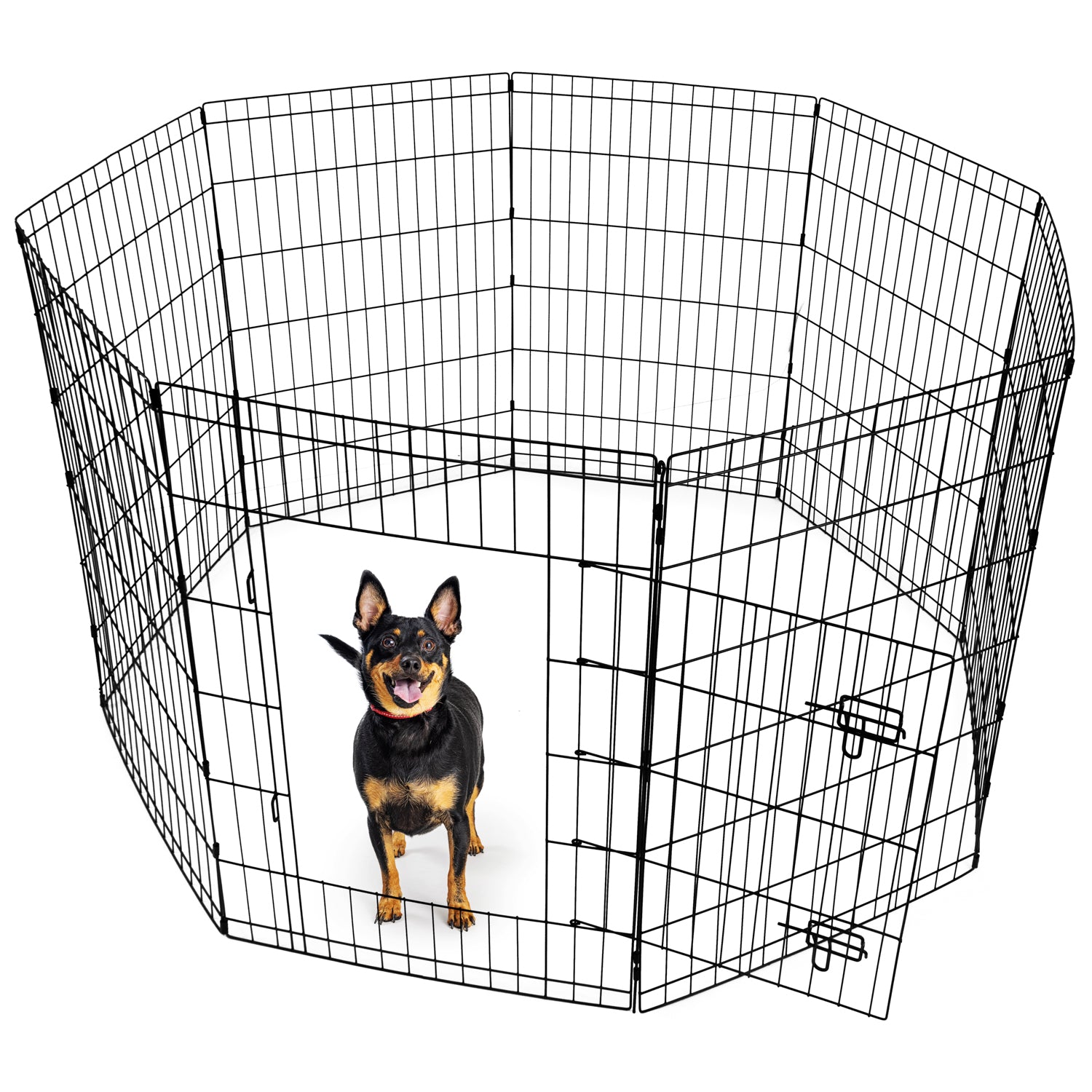 8 Panel Dog Playpen with Door – Portable, Foldable & Outdoor-Ready
