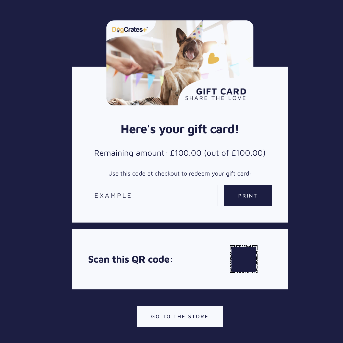 DogCrates+ E-Gift Card