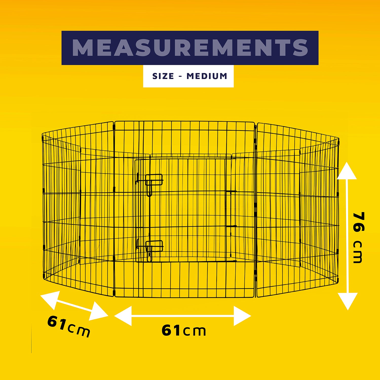 8 Panel Dog Playpen with Door – Portable, Foldable & Outdoor-Ready