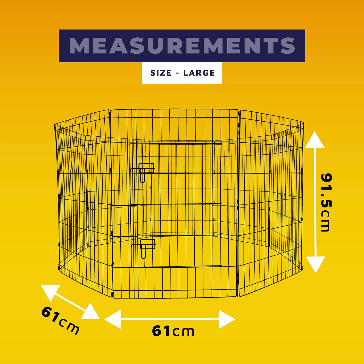 8 Panel Dog Playpen with Door – Portable, Foldable & Outdoor-Ready