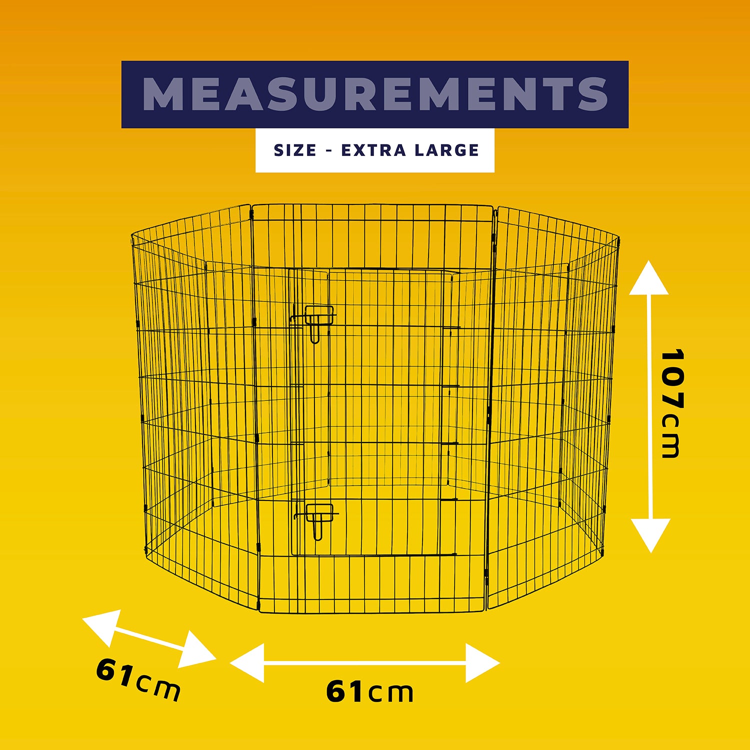 8 Panel Dog Playpen with Door – Portable, Foldable & Outdoor-Ready