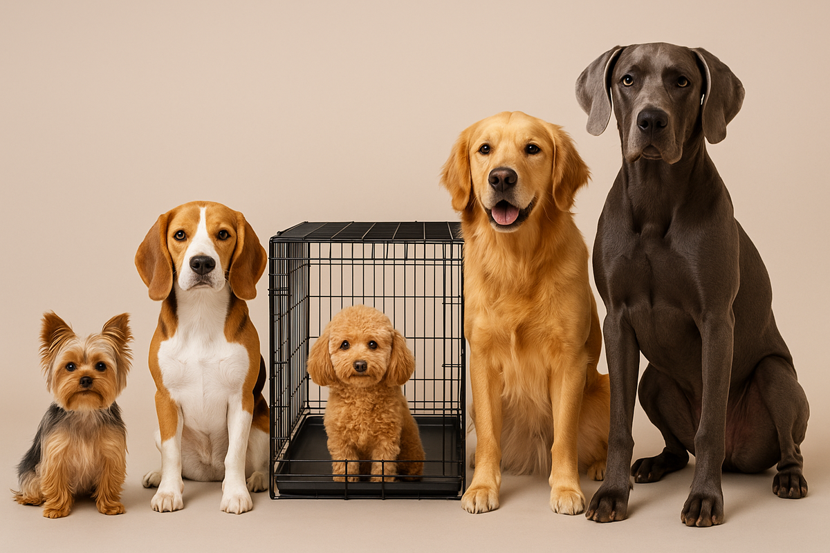 Choosing the Right Dog Crate Size by Breed (2025 Guide) DogCrates+