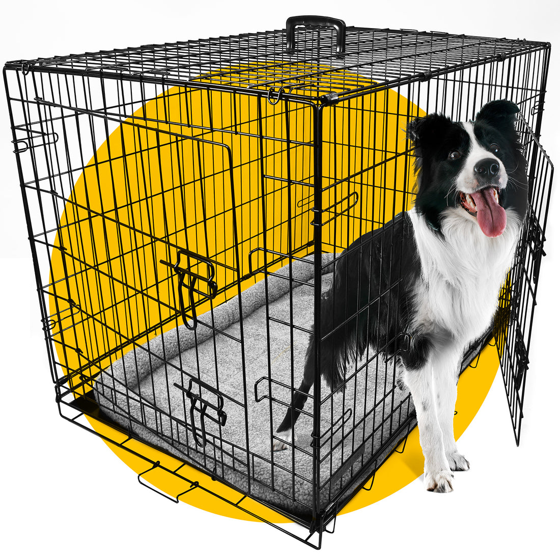 Dog Crate with Removable Tray and Bed Bundle Comfort and Convenience