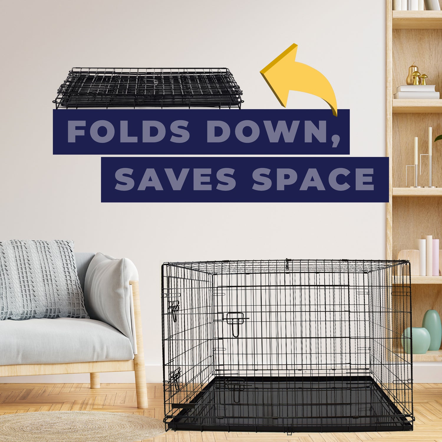 Durable Dog Crate with Bed – Comfort, Security, & Easy Maintenance
