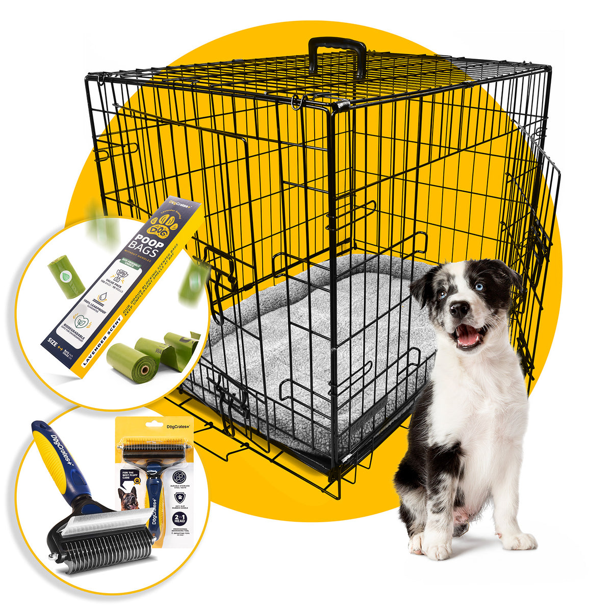 Ultimate Dog Care Bundle: Crate, Brush, Bags Guide – DogCrates+ - Main Image