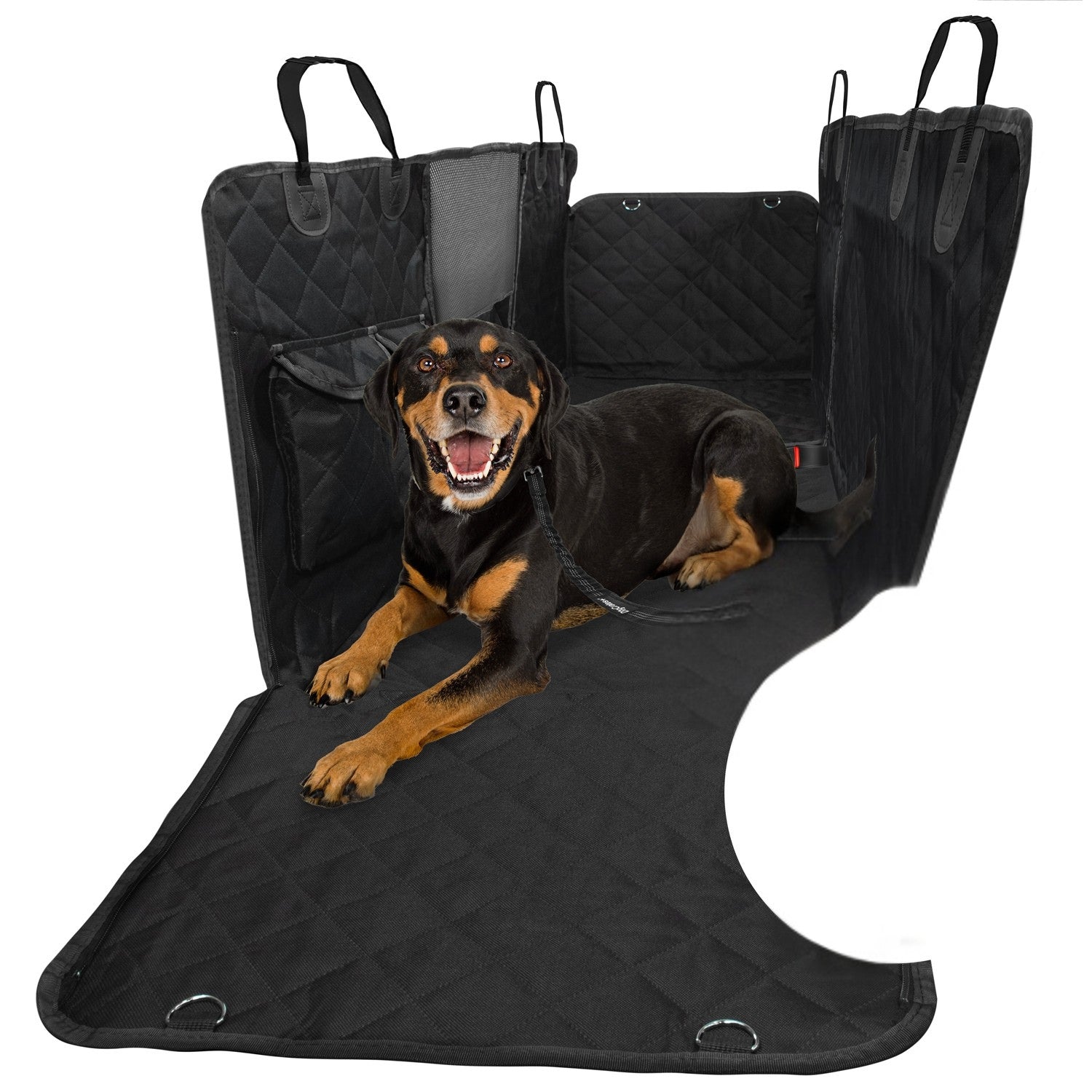 Luxury Dog Car Hammock – Black, Non-Slip, Machine Washable