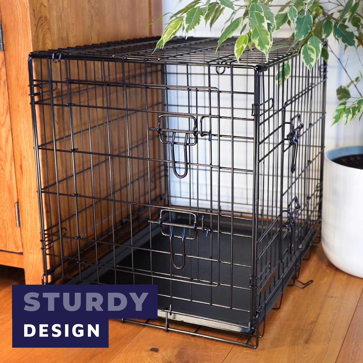 Durable Foldable Dog Crate – Easy Assembly & Dual-Door Access