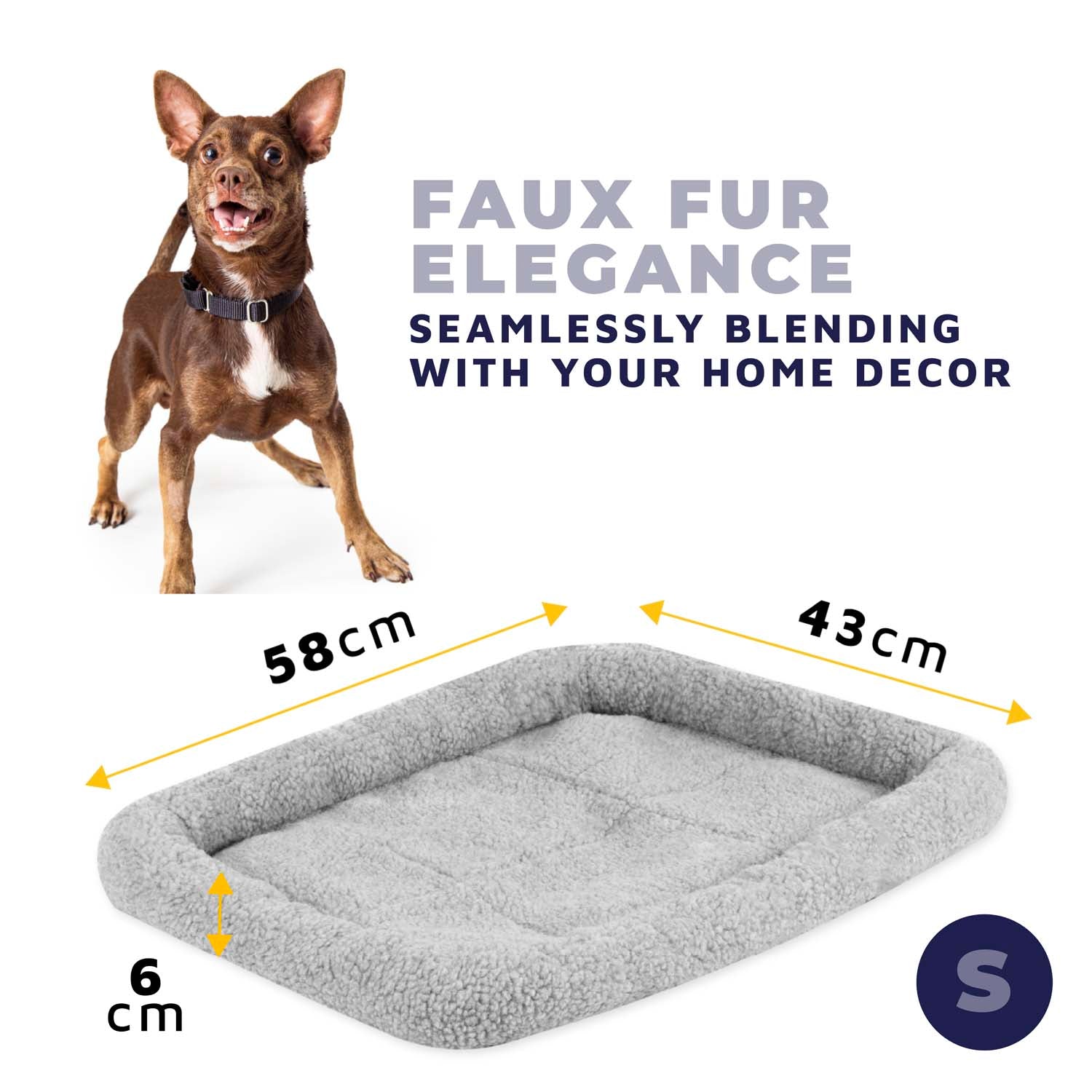 Faux fur best sale dog bed large