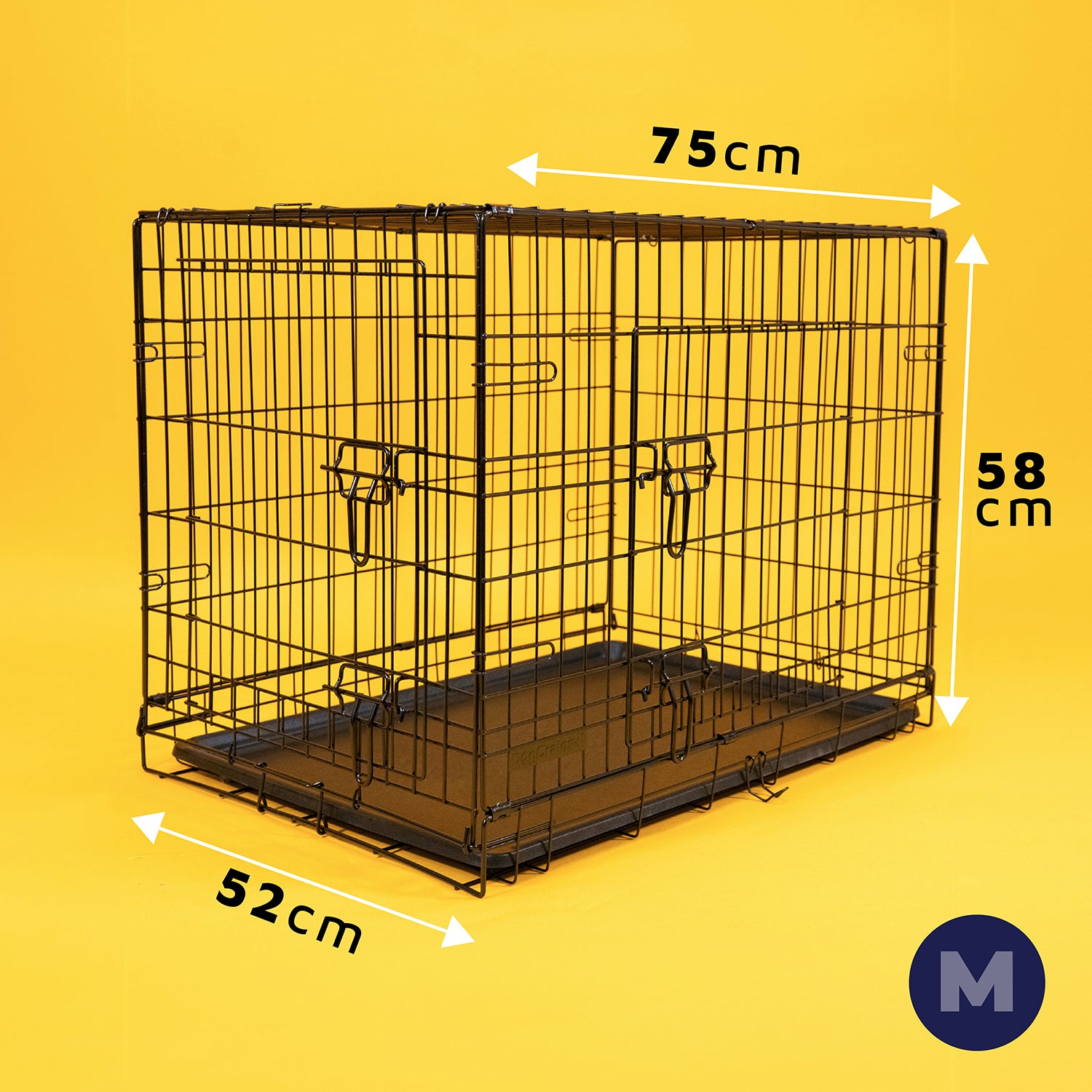 Durable Foldable Dog Crate – Easy Assembly & Dual-Door Access