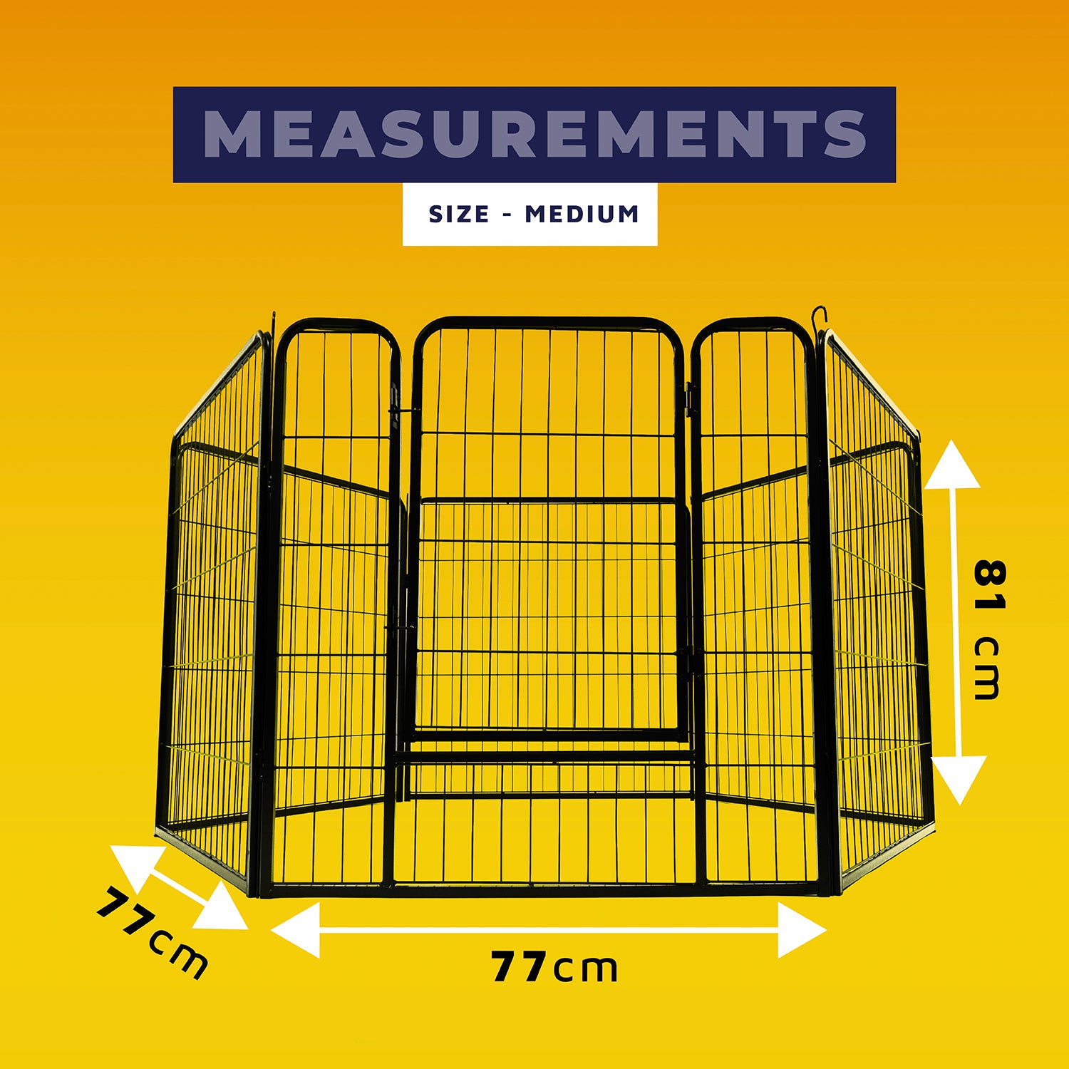 Heavy Duty 6 Panel Dog Playpen with Door – Robust & Customizable